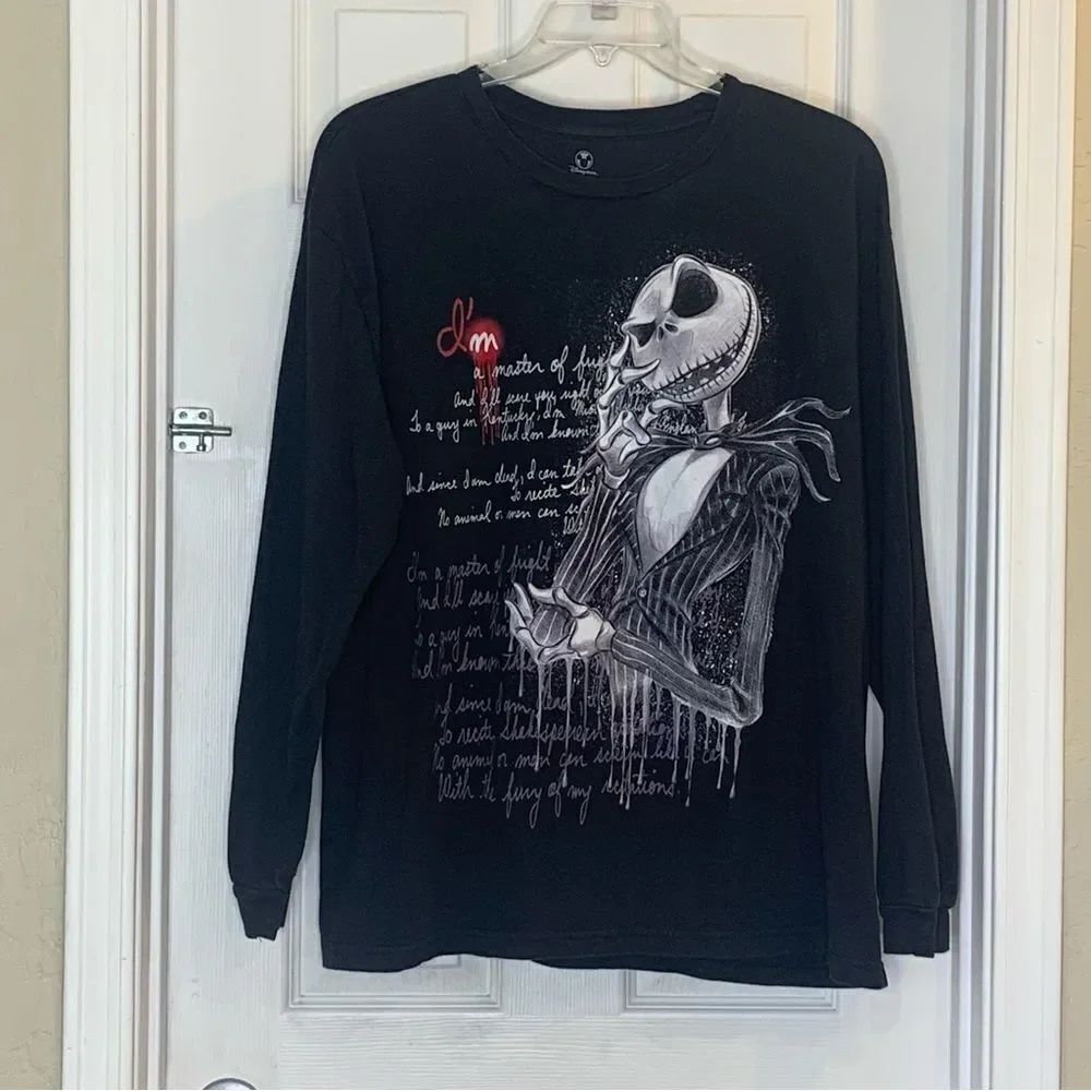 Disney Nightmare Before Christmas Jack Skellington Long Sleeve Tee Size XXL